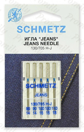Иглы для джинсы №90(2), 100(2), 110, Schmetz, 5шт от магазина Promily в Иванове